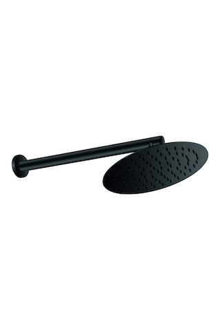 Gpd Ankastre Duş Başlığı Oval Slim Metal 25 Cm Siyah Ads30-s Siyah