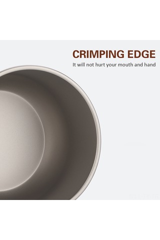 Teltree Tomshoo Saf Titan Kupa 500ml + Kapağı, Hafif Ve Dayanıklı, Kahve İçin Optimal, Ta8351 + M107 Seti Diğer