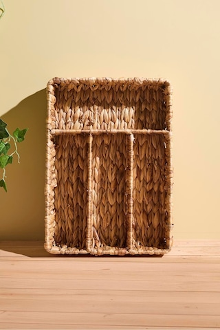 Cliento Hasır 4 Bölmeli Çekmece İçi Kaşıklık Kahverengı Kahverengi