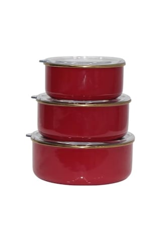 Red Emaye Üçlü Saklama Seti Diğer