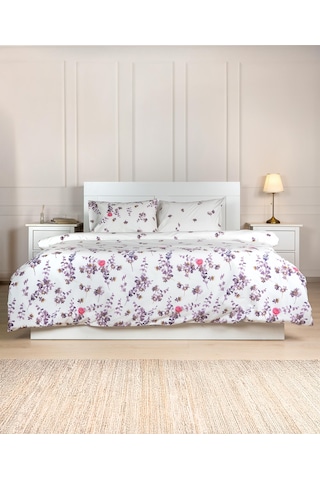 Cotton Collection Tek Kişilik Nevresim Seti Flora Renkli