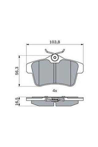 Peugeot 3008 1.6vti 2009-2012 Bosch Arka Balata 5fs