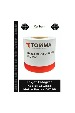 İnkjet Fotoğraf Kağıdı 15.2x65 Metre Parlak Dx100 Görsel Kağıt Kırtasiye Yazıcı Rulosu