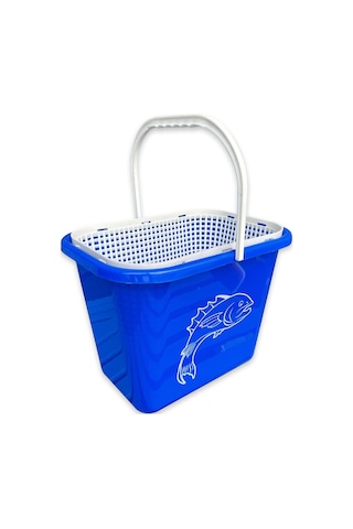 Balıkçı Kovası - 15 Lt - Fishack - Süzgeçli - Mavi Kod 179