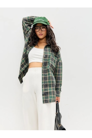 Onso Flanel Oversize Ekose Gömlek 398669960