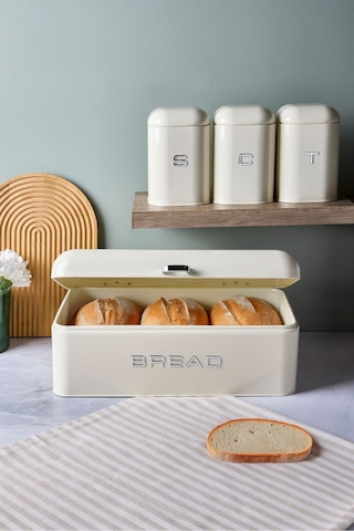 Plus Ekmek Kutusu Ve 3'lü Saklama Kabı 0185 Krem Krem