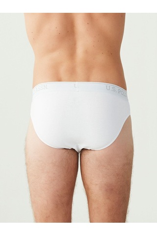 U.S. Polo Assn. U.s Polo Assn. 90003 Erkek Battal 3'lü Slip Külot-beyaz Beyaz