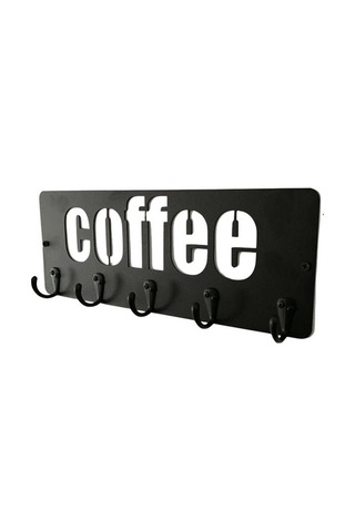 Ulzyvf 5 Kancalı Metal Kahve Bardak Askısı - Duvar Tipi Pratik Organizatör Diğer Diğer