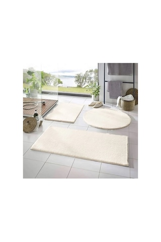 Sarar 3'lü Banyo Paspası Halısı Peluş Halı Klozet Takımı Krem- Kahverengi 50x90-50x60-50x50 Sarar 3'lü Banyo Paspası Halısı Peluş Halı Klozet Takımı Krem- Kahverengi 50x90-50x60-50x50