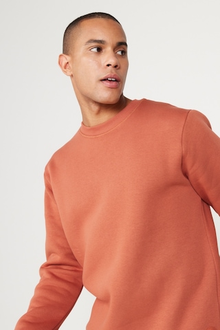 AC&Co / Altınyıldız Classics Erkek Acık Kahve Standart Fit Normal Kesim İçi Polarlı Bisiklet Yaka Sweatshirt Açık Kahverengi