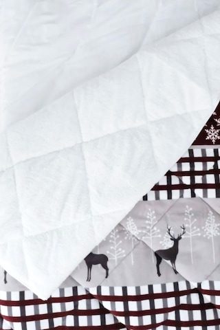 Merinos Comforter Çift Kişilik Yorgan Set - Deer Gri