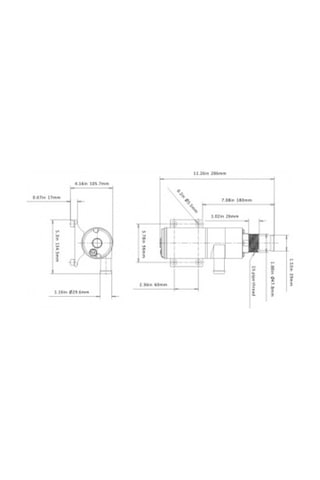 Tooflo Maceratör 45 Lt/dakika 12v 12a Giriş Ø 38mm Çıkış Ø 25mm