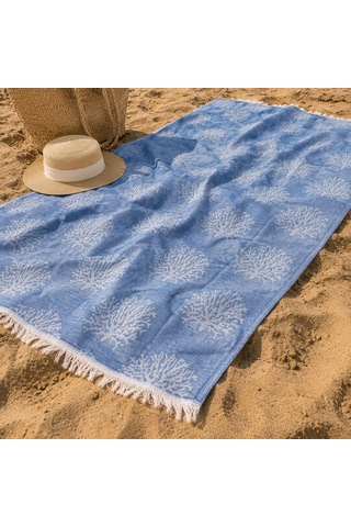 Soft Mercan Peştamal - Mavi - 80x140 Cm