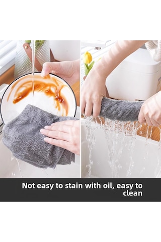 Geeroyoo Bambu Kömürlü Ultra Emici Mutfak Temizlik Bezi - 10 Adet, Yağ Lekeleri İçin Mükemmel