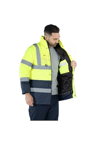 Çift Renkli Hi - Vis Kaban Sarı - Lacivert