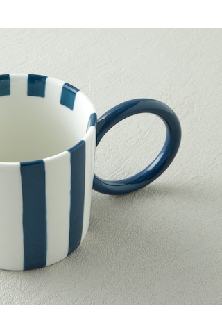 English Home Boldy Lines New Bone China Kupa 350 Ml Mavi Mavi