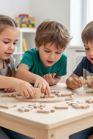 Ahşap Eğitici Kafa Puzzle Model Yapboz