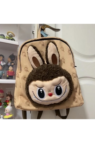 Labu Peluş Bebek Sırtçantası Kahverengi