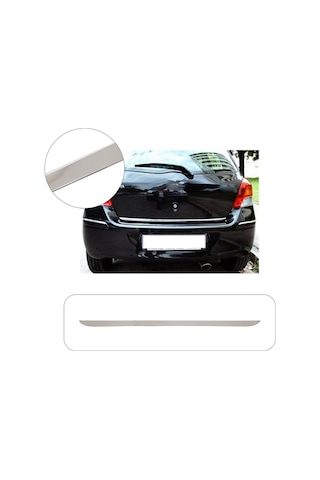 Toyota Yaris 3 Uyumlu 2008 Ve Üzeri Krom Bagaj Alt Çıtası Paslanmaz Çelik