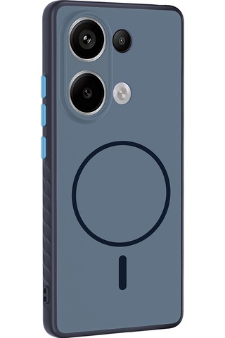 Maks Technology Redmi Note 13 Pro 4g Kılıf M-safe Şarj Özellikli Mkst Tea Kapak - Lacivert