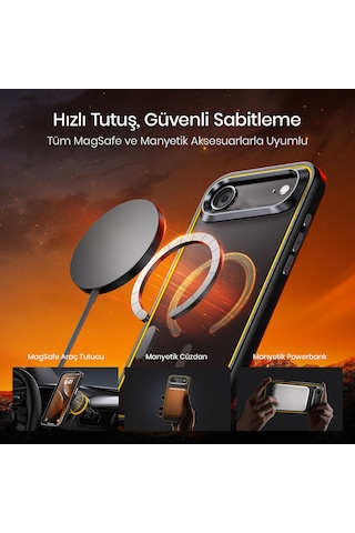 Aohi The Future Apple iPhone 17 Air Kılıfı, Magsafe Uyumlu Telefon Kılıfı, Siyah