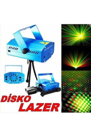 Disko Parti Festival Aydınlatma Mini Lazer Işık Show Cihazı