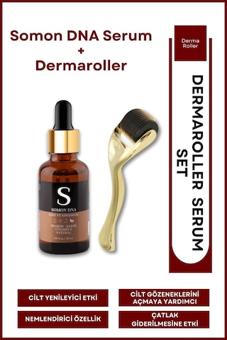 For You Gold Somon Dna Serum 30 ML + Dermaroller Golden Roller