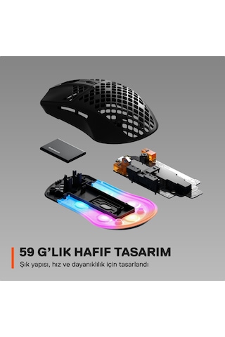 Steelseries Aerox 3 Ultra Hafif Optik Oyuncu Mouse