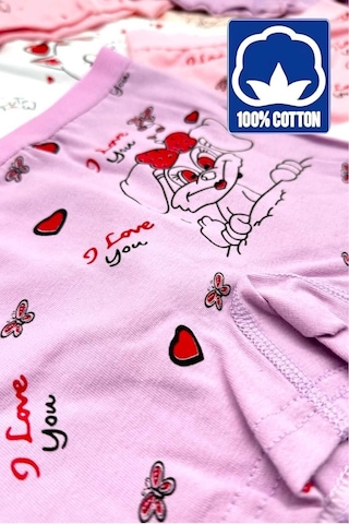 Uniquetrenders Kız Çocuk %100 Pamuklu 6'lı Boxer Renklı