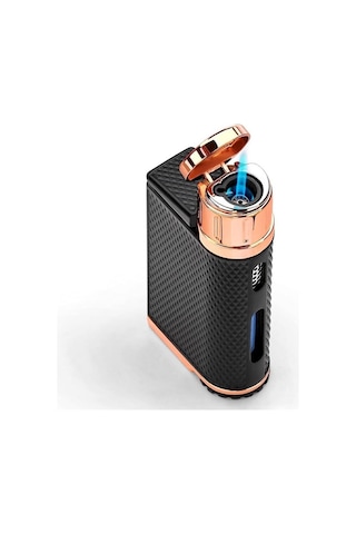Colibri Evo Storm Çift Alevli Çakmak Puro Çakmağı Rose Siyah Krom