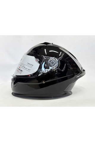 Mt Braker Sv Pure A11 Parlak Siyah İç Güneş Vizörlü Kask Siyah