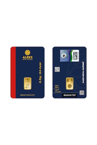 Agakulche 2,5 Gr 995 24 Ayar Amr Külçe Altın
