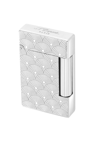 S.t. Dupont Initial Guilloche Gümüş Daire İşlemeli Puro Çakmağı 20844