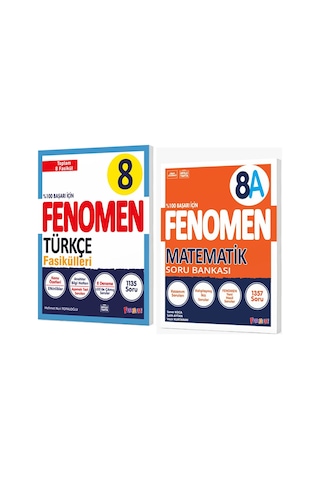 Fenomen Yayınları 2024 8. Sınıf Lgs Türkçe Fasikül Seti Ve Lgs Ma