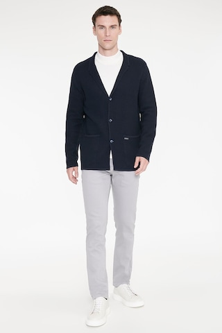 Ac&co Erkek Lacı Pamuklu Standart Fit Normal Kesim Mono Yaka Torba Cepli Jakarlı Triko Ceket