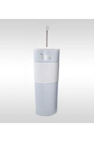 Kişiye Özel 3518 French Press Beyaz Paslanmaz Çelik Termos Mug 50