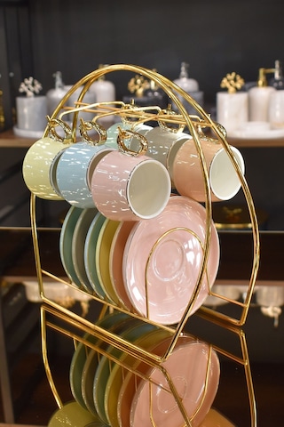 Magic Objects Fincan Askılığı Standı Gold Kahve Fincan Seti Standı Gold Altın