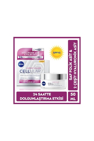 Nıvea Cellular Expert Filler Yoğun Yaşlanma Karşıtı Gündüz Kremi Spf15 50 Ml