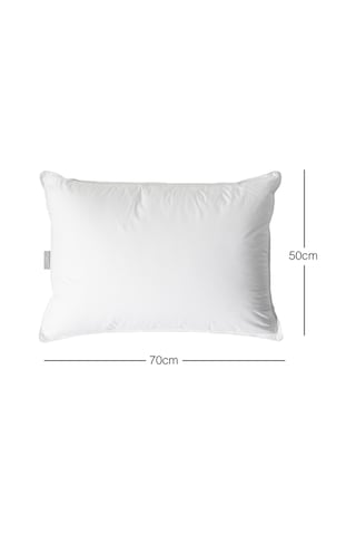 Ocean Home Textile %100 Pamuk Kumaş Kaz Tüyü Konforunda Saten Biyeli 900 Gr Mikrojel Yastık 50 X 70 Cm Beyaz