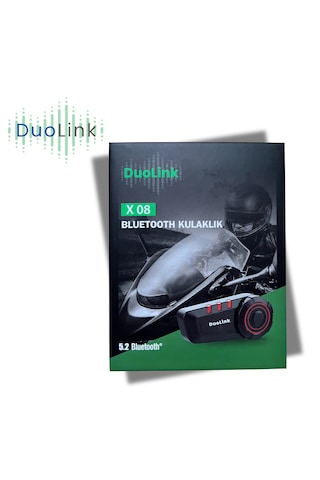 DuoLink X08 İnterkom Bluetooth Motosiklet Kulaklık Kask Intercom Akıllı Telefon Destekli Sesli Yanıt