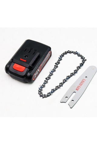Geeroyoo 24v Şarjlı Akülü Zincirli Testere Aksesuar Seti - 4 İnç Yüksek Dayanımlı Zincir + Kılavuz Plaka