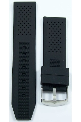 Lacost Model Silikon Saat Kordonu Siyah 24Mm Slikon Kordon Kolçak