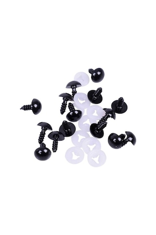 10 Çift 12 Mm Siyah Güvenli Amigurumi Gözü 10 Çift 12 Mm Siyah Güvenli Amigurumi Gözü