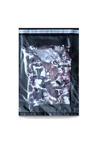Siyah-şeffaf Kargo Poşeti 24x30+5 Cm - 100 Adet 1