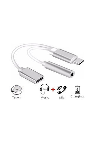 Microcase Type-C 2In1 Şarj Kulaklık Dönüştürücü Al2361