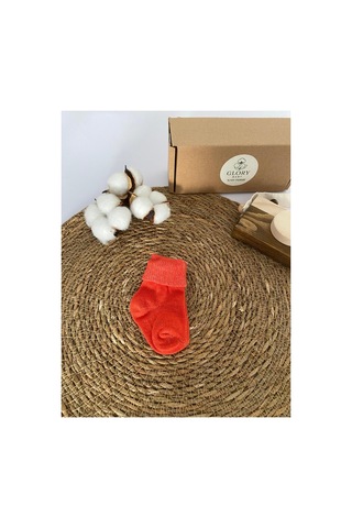 Glory Baby Organik Pamuklu Unisex 5'li Premium Yenidoğan Bebek Çorabı - Kutulu Gri-turuncu-yeşil-hardal-ekru Gri-turuncu-yeşil-hardal-ekru