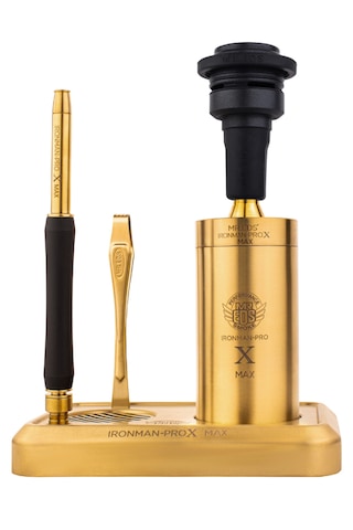 E50 Ironman Pro X Max - Titanyum Seri Gold Çantalı Nargile Takımı