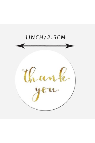1000 Adet Teşekkür Ederim Etiketi Teşekkür Ederim Altın Etiket 1 İnç Rulo Teşekkür Ederim Etiketleri, Hediye Dekorasyonu İçin Teşekkür Ederim Etiketleri 2,5 Cm Çok Renkli