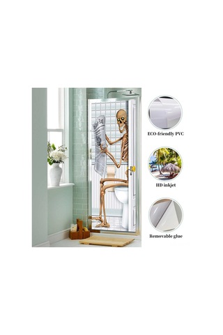 Youmex Halloween Pvc Duvar/door Stickerleri 2 Adet - Korku Atmosferi Oluşturucu, Kolay Uygulama, 200x38.5cm Toplam 77x200cm Diğer