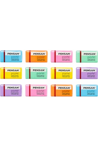 Pensan Pastel Renkli Silgi 12 Adet